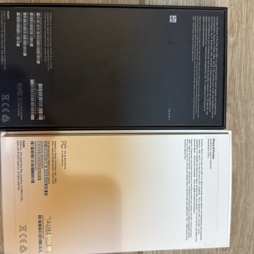 APPLE IPhone 2 EMPTY box lot of 2 iPhone 14 Pro Max, iPhone Pro 12 Max EMPTY box - Picture 7 of 7